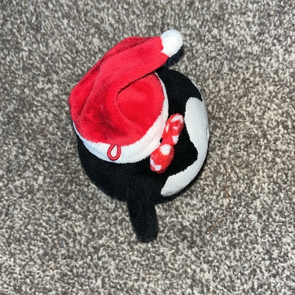 Disney Hallmark Minnie Mouse Plush Christmas Santa Ornament Stuffed Animal - Picture 3 of 6